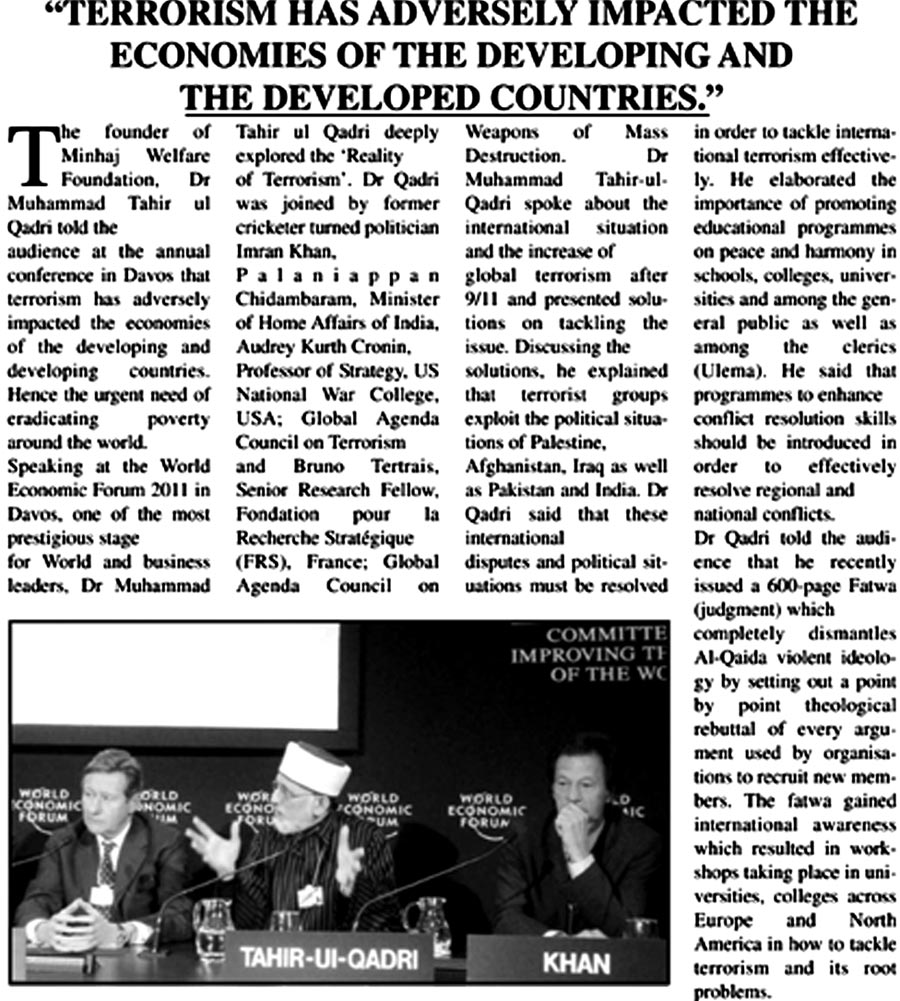 Minhaj-ul-Quran  Print Media CoverageWeekly Urdu Time London Page 13